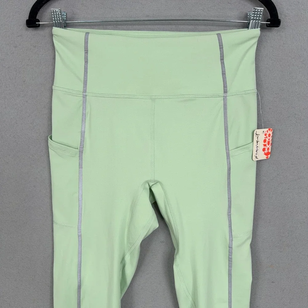 FP Movement Leggings Women Small Mint Green High Rise Pocket Athleisure Gym